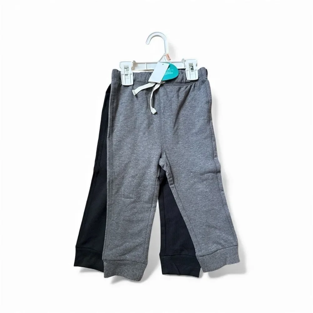 Mighty goods baby boy Gray and Black Jogger Pants size 2T 2 piece